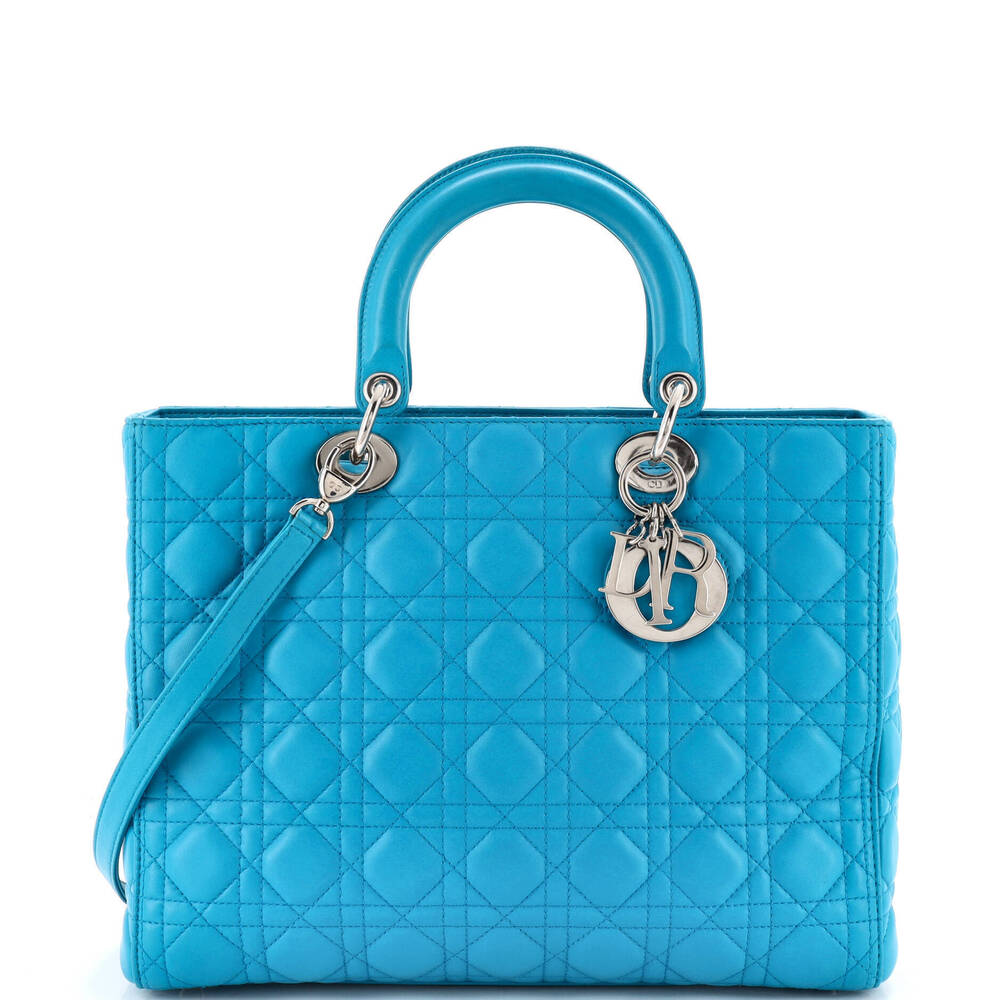 Christian Dior Large Lady Dior Bag Cannage Quilt Lambskin